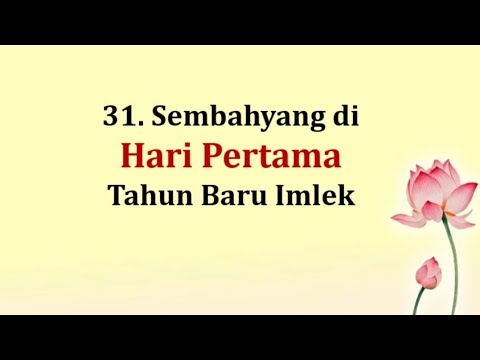 Sembahyang di Hari Pertama Tahun Baru Imlek